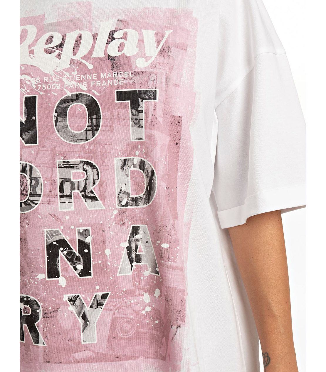 ジャージープリント オーバーサイズドレス 詳細画像 ホワイト 4